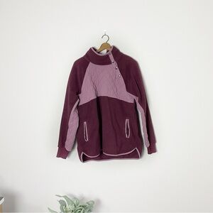 [Abercrombie & Fitch] Purple Sherpa Mock Neck Pullover Sweater